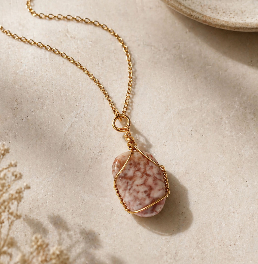 Blush Stone Necklace - Dhekelia Beach, Larnaca