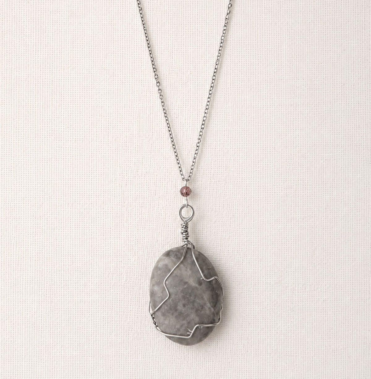 "Smokey Marble" Beachstone Necklace - Protaras, Famagusta