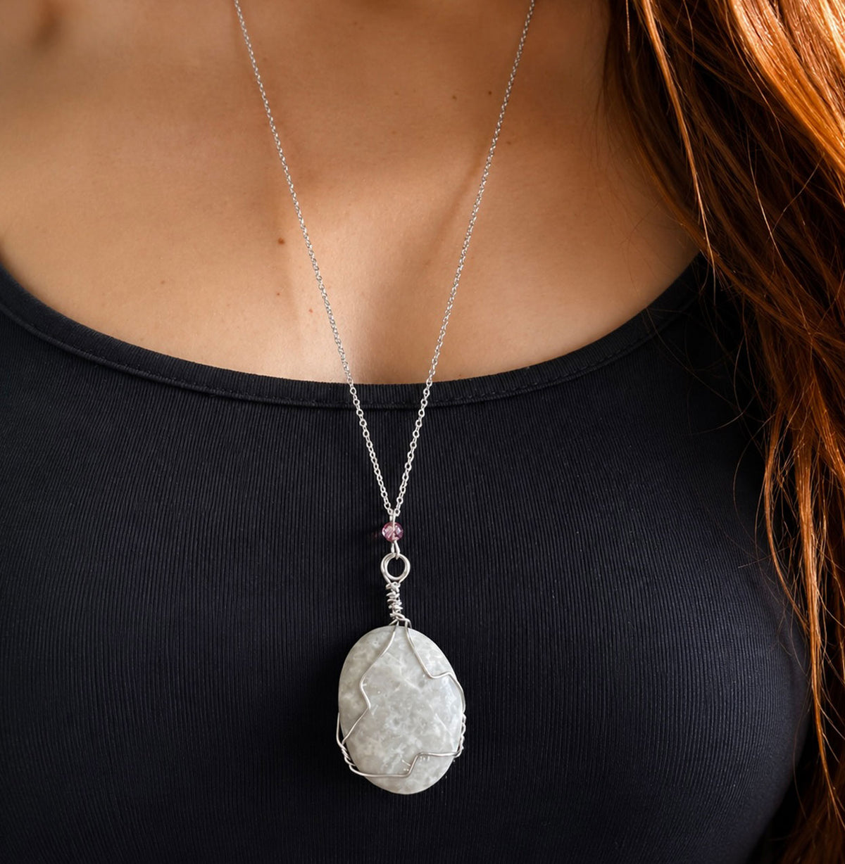 "Smokey Marble" Beachstone Necklace - Protaras, Famagusta