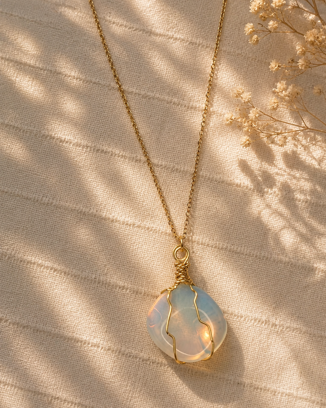 Opal Healing Crystal Necklace