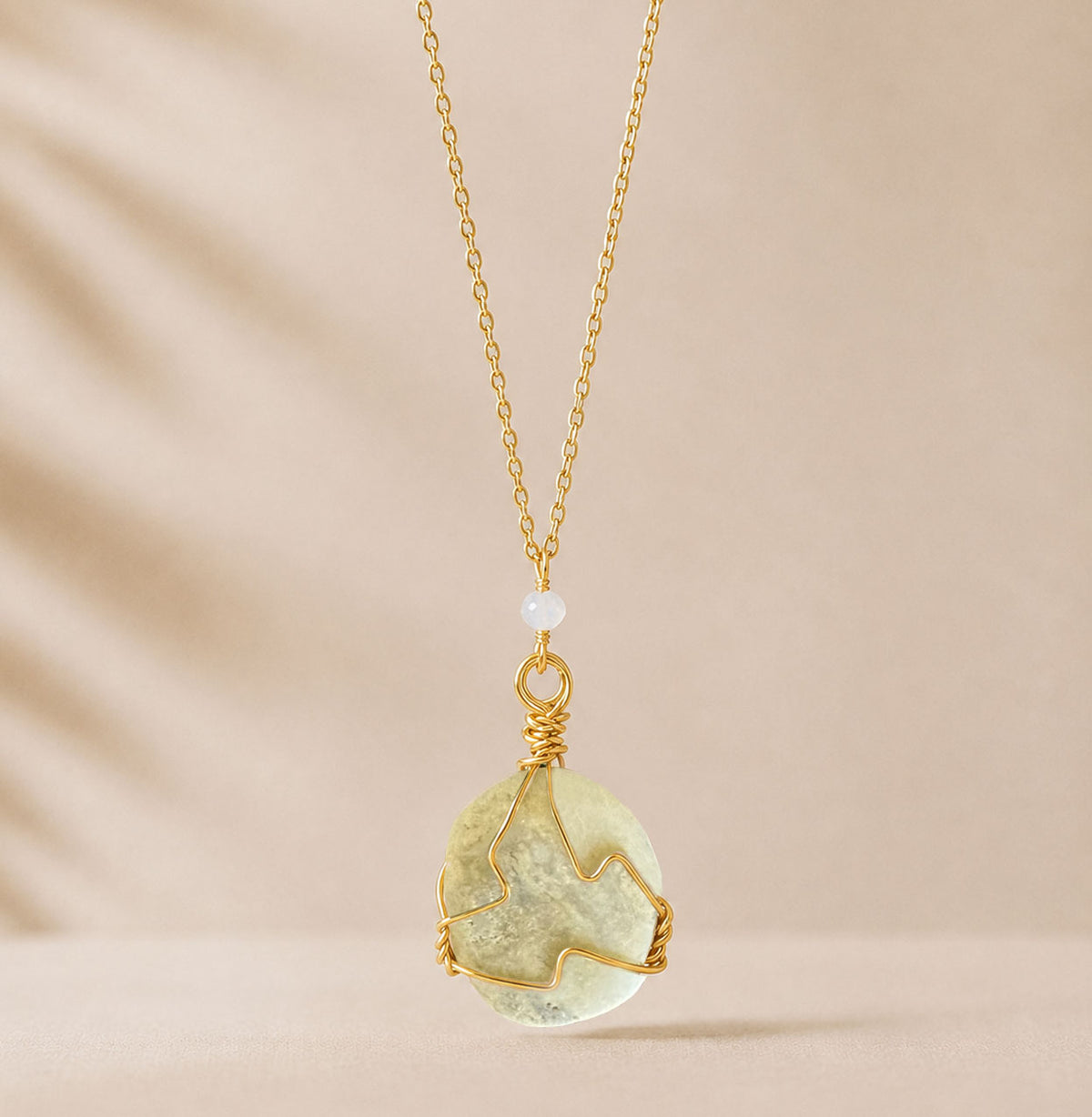 "Mint Marble" Beach Stone Necklace - Pachyammos, Paphos