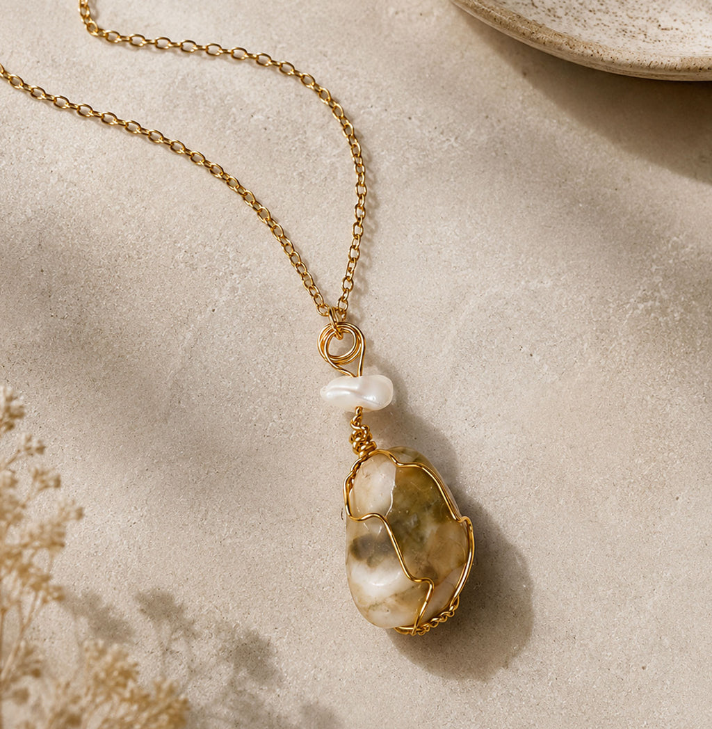 Sandy Stone Necklace - Dhekelia Beach, Larnaca