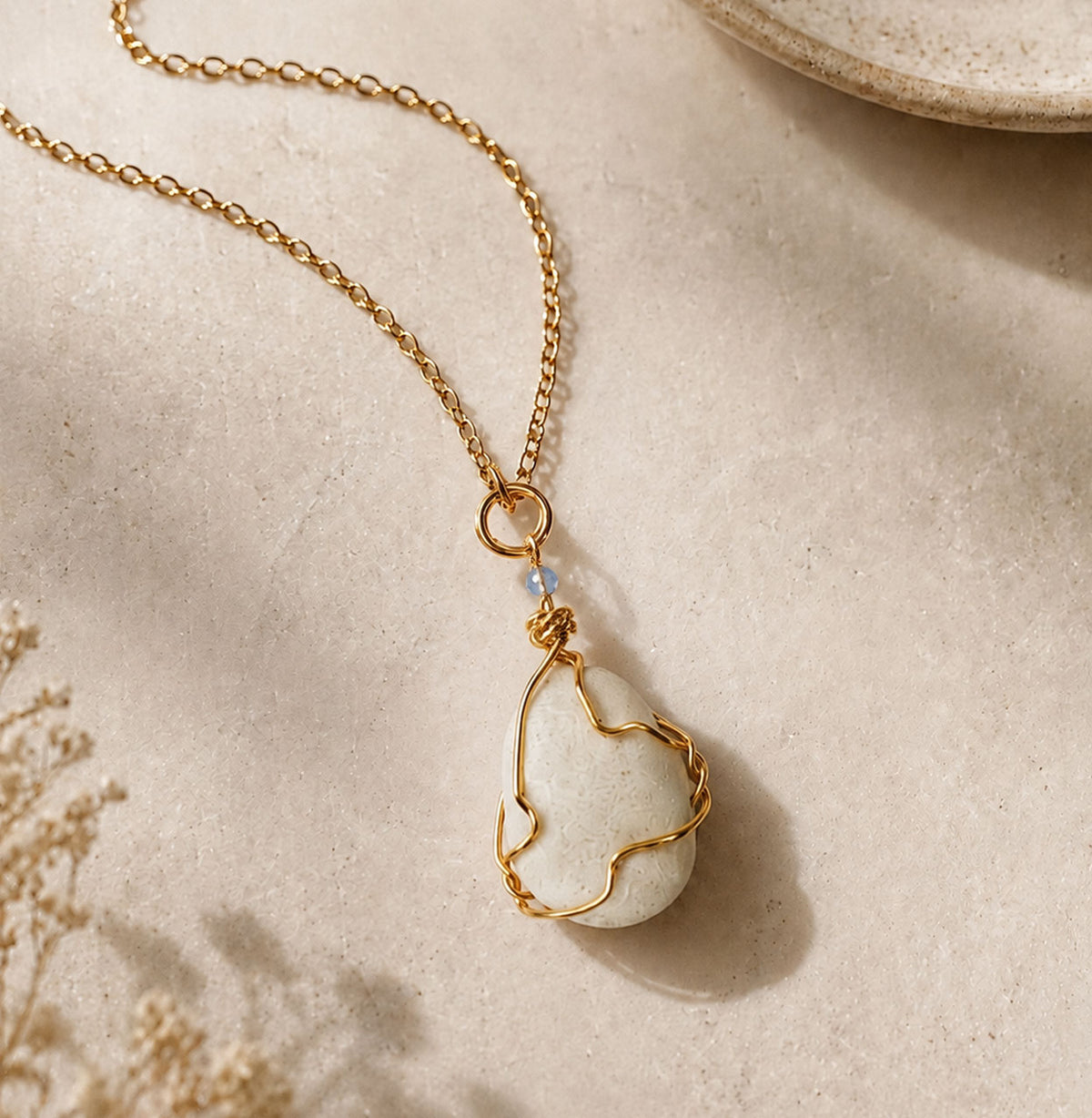 Ocean Serenity Stone Necklace - Pervolia Beach, Larnaca