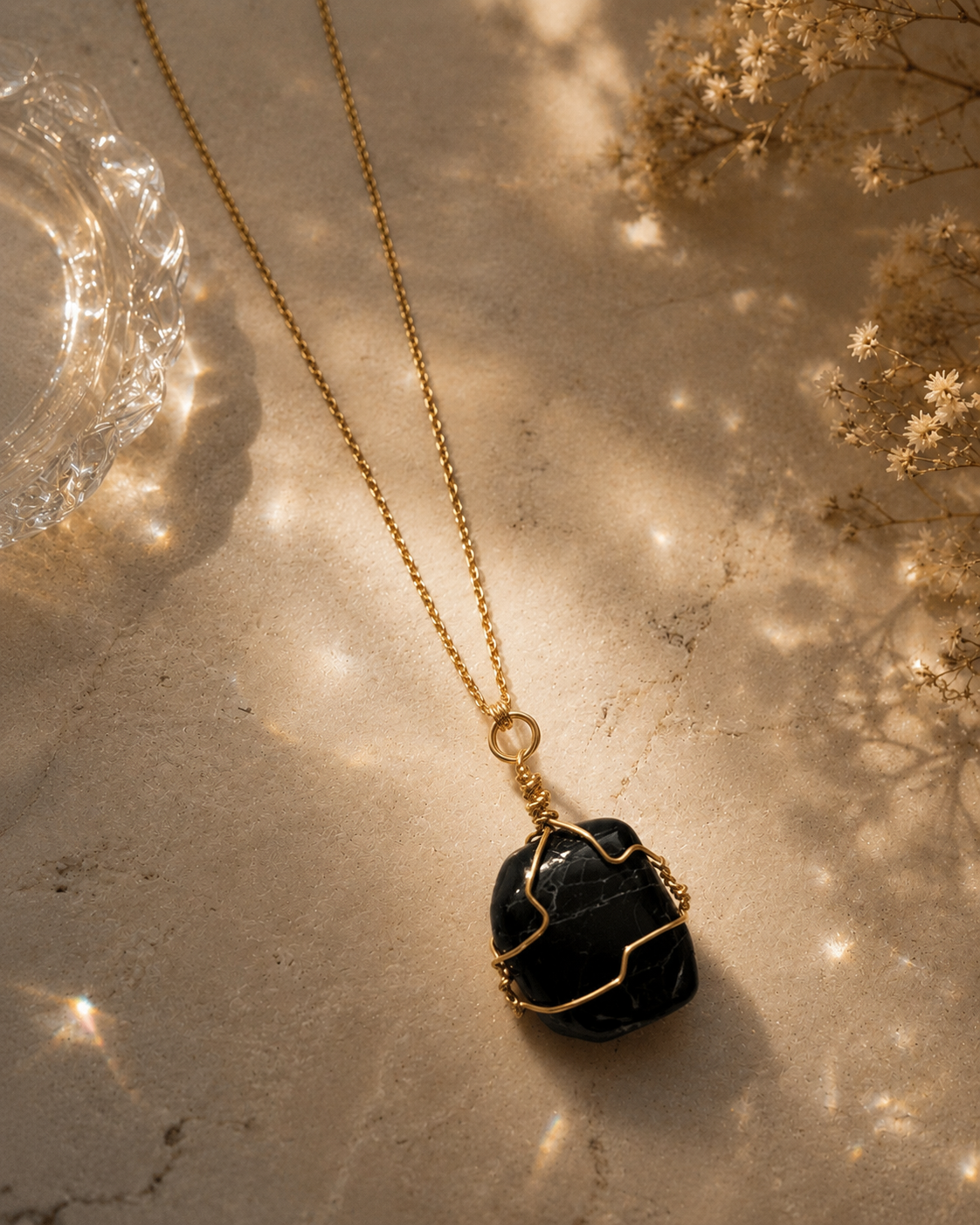 Tourmaline Healing Crystal Necklace