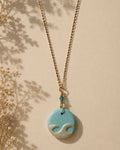 "Inner Calm" Wave Necklace – Polymer Clay