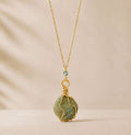 "Green Lagoon" Beach Stone Necklace - Protaras, Famagusta