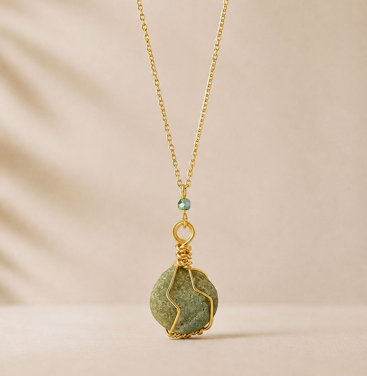 "Green Lagoon" Beach Stone Necklace - Protaras, Famagusta